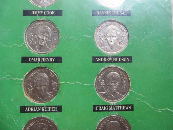 1992 South Africa vs India Tour to SA Cricket Medallion Set - Checkers - 18 x Player Medallions