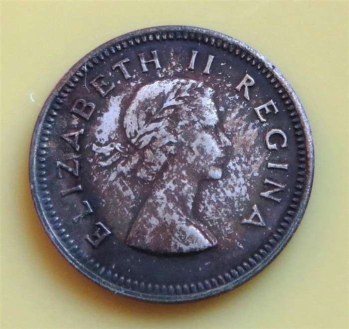 1954 SA Union Silver 3d Coin