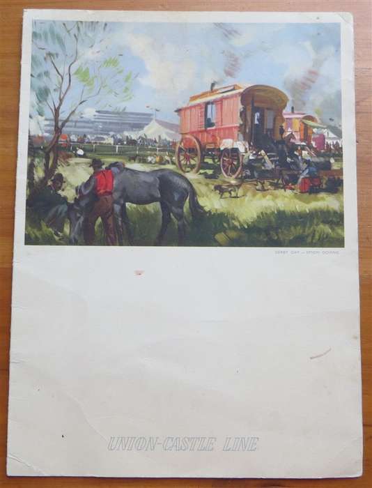 1952 Union Castle Line Menu - Warwick Castle