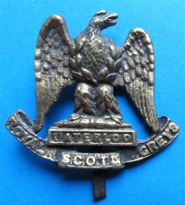 Vintage Royal Scots Greys cap Badge - Slider