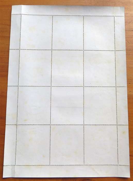 Kingdom of Lesotho - 10 Commandments Full Sheet - foxing/spotting on gum
