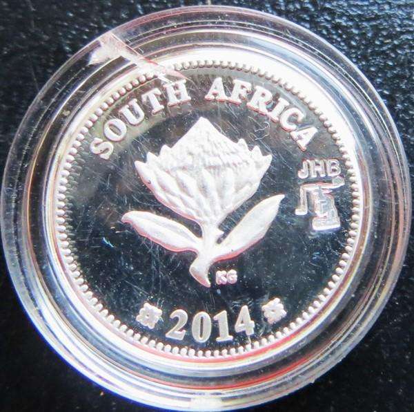 2014 Trains - Class 10M3 JHB Oom PaulFlypress  silver 2 1/2c in Capsule - Capsule small Crack