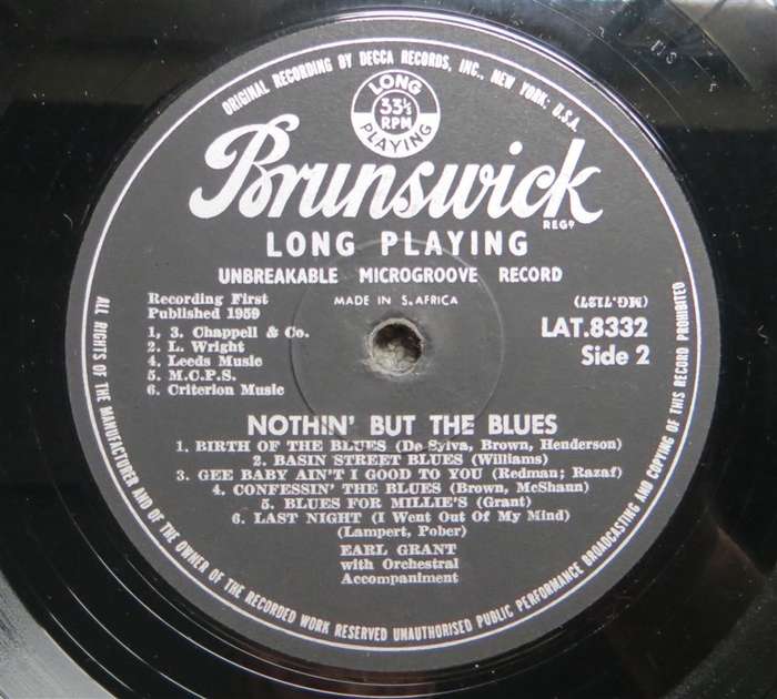 Nothin but the Blues - Earl Grant - Vintage Vinyl LP - VG