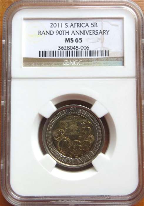2011 Reserve Bank 90th Anniv. R5 NGC MS65