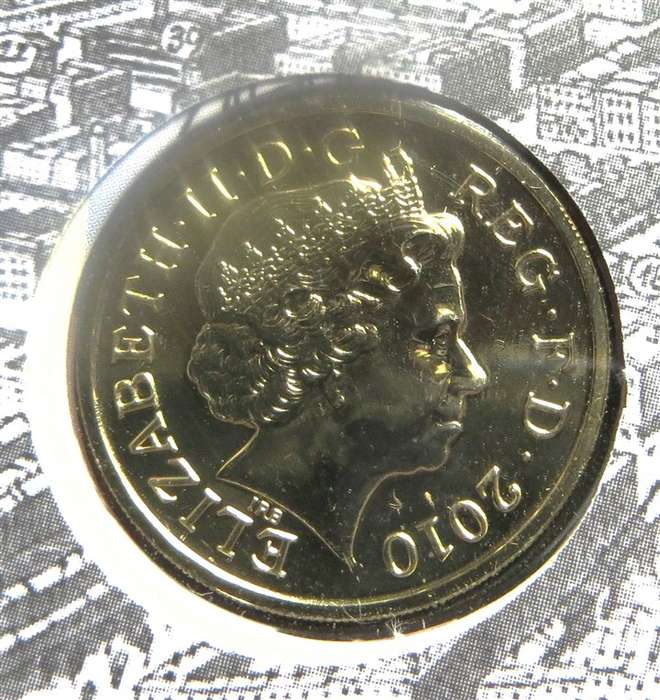 Belfast  - BUNC 1 Pound - Numbered Coin & Stamp Issue FDC