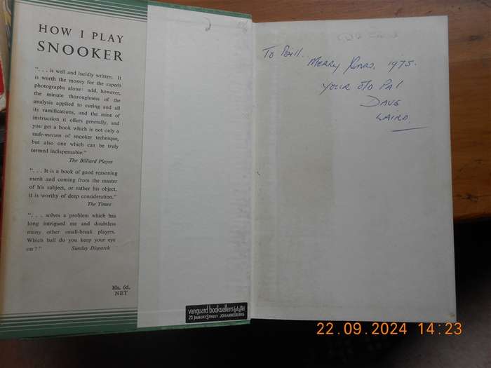How I play Snooker - Joe Davis - 1950 Hardcover