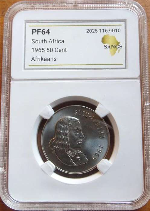 1965 RSA 50c Proof PF64 Afrikaans