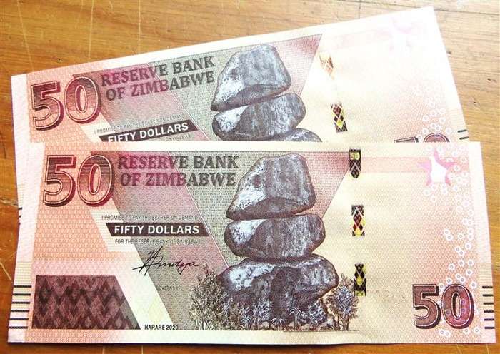2 x Consecutive Reserve Bank of Zimbabwe - $50 Dollars - Harare 2020