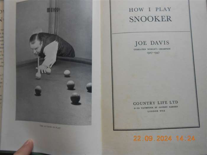 How I play Snooker - Joe Davis - 1950 Hardcover