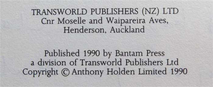 Big Deal - Anthony Holden - Signed