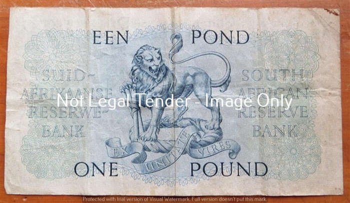 Nov 1948 De Kock One Pound Note B22 #324891