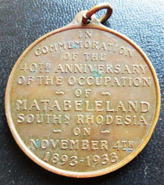 1933 Southern Rhodesia - 40th Commemoration  of Occupation of Matabeleland