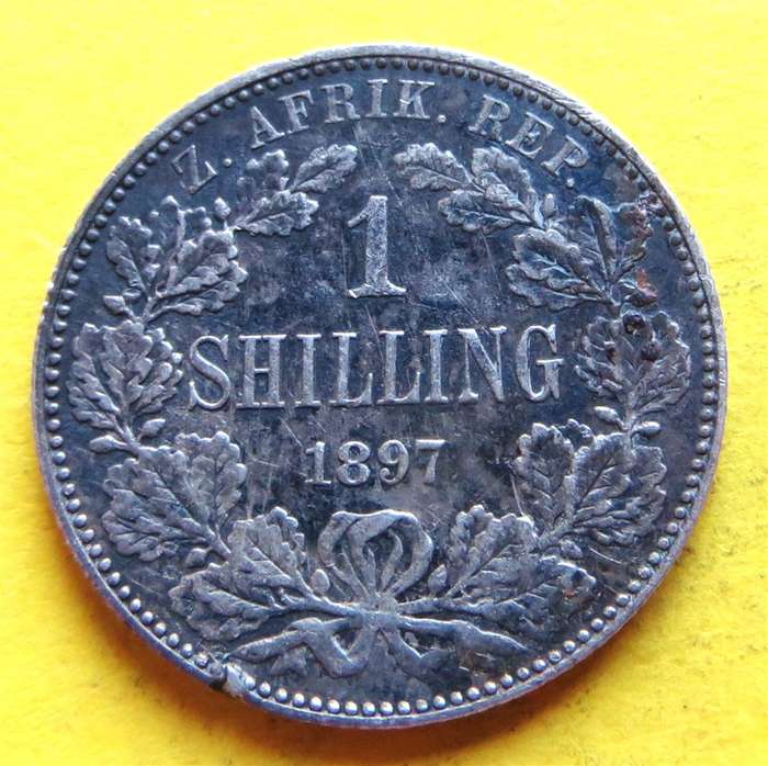 1897 ZAR 0.925 Silver 1/ Shilling Coin