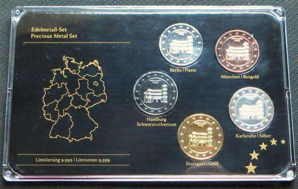 Germany Edelmetall - Precious Metal 2 Euro Coin Set