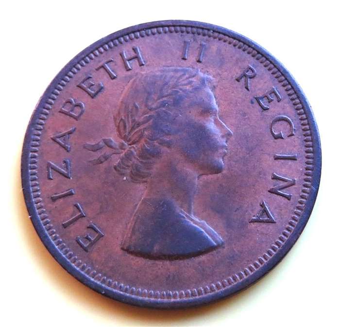 1958 SA Union 1d Penny Coin