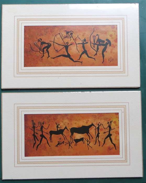 J.H Wright African Collection - Pair of Mounted Prints - 1 Bid