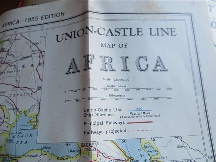 1955 The Castle Union Line - Guide to East Africa with Original Map