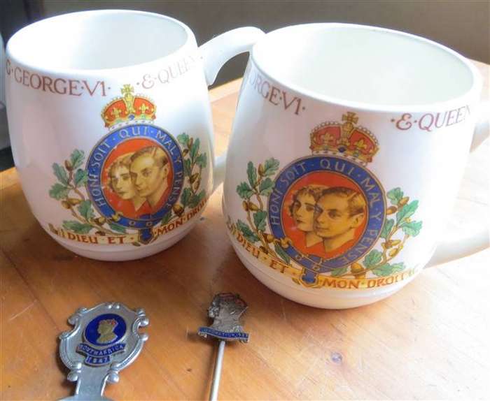 Royals 1937-1947 Cups & Tea Spoons Lot - Coronations & Silver Jubilee