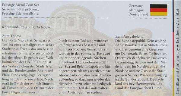 Germany Edelmetall - Precious Metal 2 Euro Coin Set