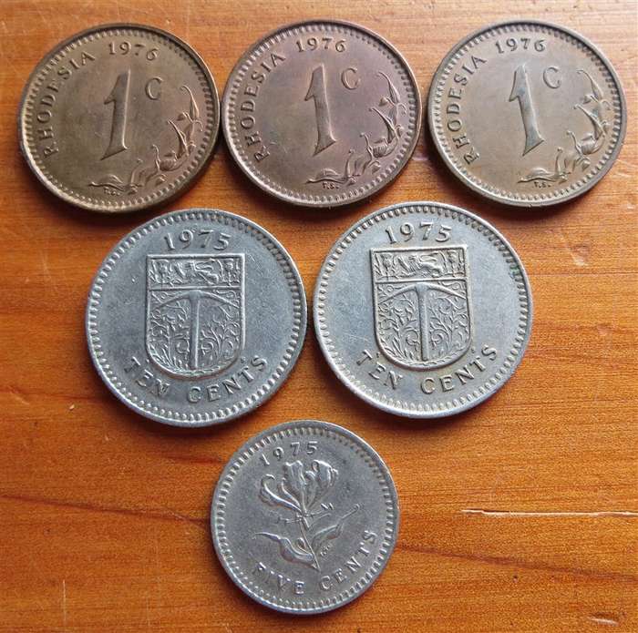 1975/76 Rhodesia Coin Lot - 1 Bid