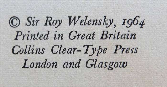 Welensky's 4000 Days (1964) Sir Roy Welensky - Rhodesia & Nyasaland