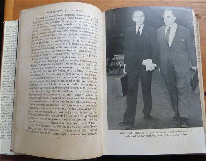 Welensky's 4000 Days (1964) Sir Roy Welensky - Rhodesia & Nyasaland