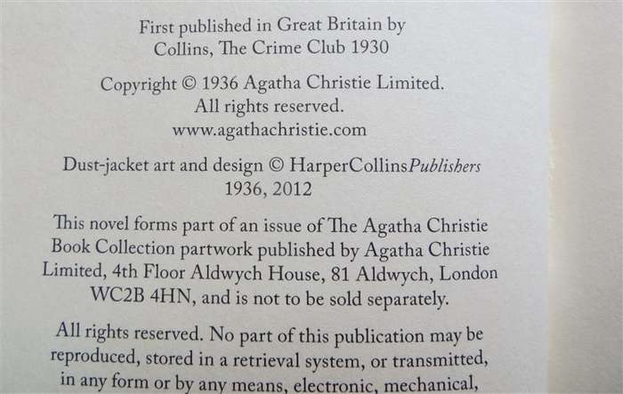 Agatha Chrsitie hardcover - The ABC Murders