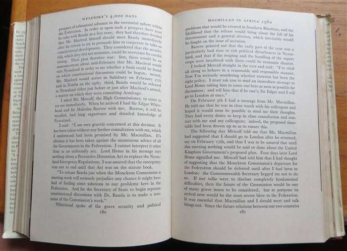 Welensky's 4000 Days (1964) Sir Roy Welensky - Rhodesia & Nyasaland