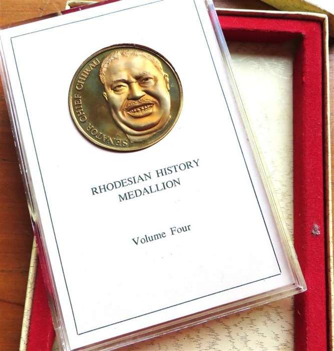 1976 Rhodesian History Medallion - Senator Chief Chirau - Limited Edition