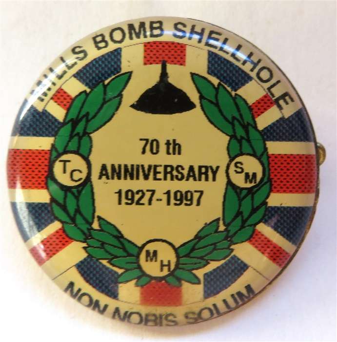 MOTH - Mills Bomb Shellhole Badge - 70th Anniversary
