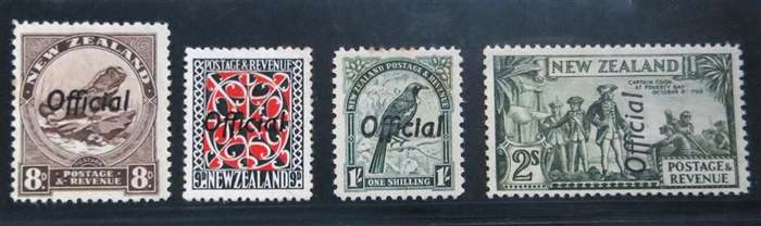 New Zealand Official Stamps  12 1/2 perf except the 9d - 1 Bid for All