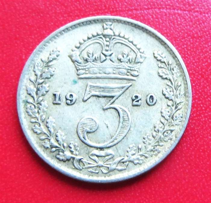 1920 GB Silver 3d Coin