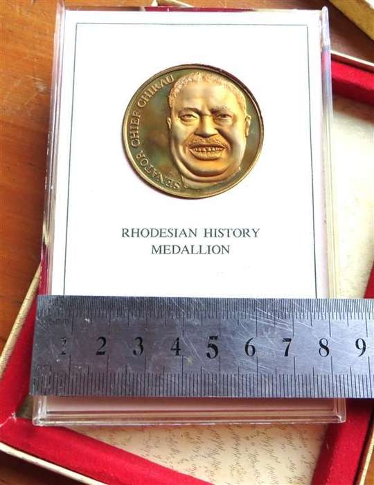 1976 Rhodesian History Medallion - Senator Chief Chirau - Limited Edition