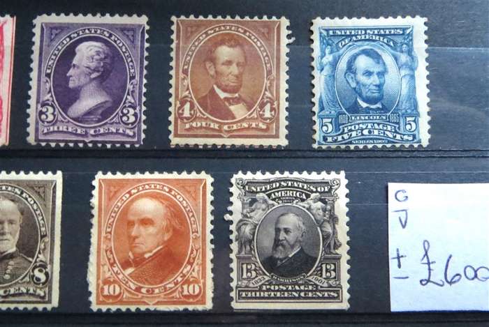 US Stamps Lot on Card - 1 Bid for All