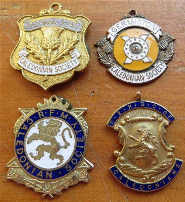 4 x Caledonian Pendant Badge Lot