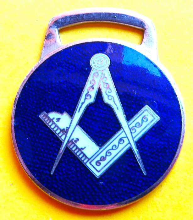 Royal Blue White & Silver Masonic Freemason Jewel/Pendant