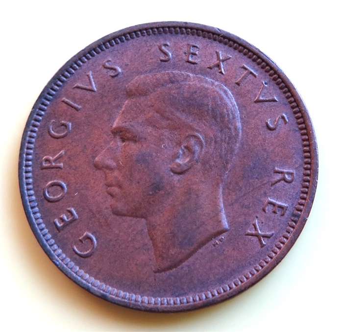 1951 SA Union 1/2d Half Penny Coin