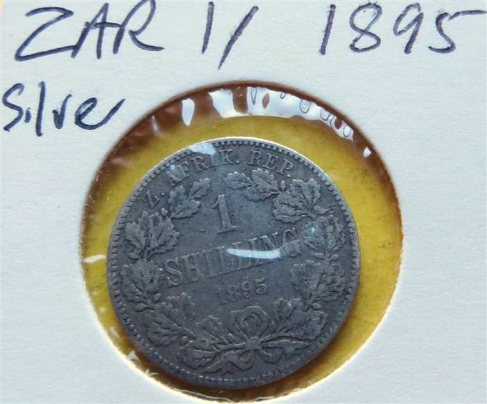 1895 ZAR 0.925 Silver 1/ Shilling Coin