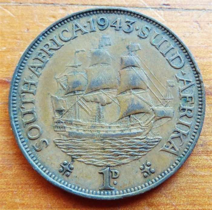 1943 SA Union 1d Penny