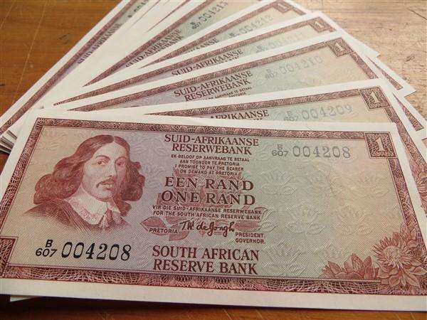 21 x TW de Jongh R1 Notes in Sequence #B607 004208-4 - Bid per Note