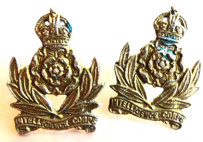 Pair of Intelligence Corps badges