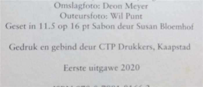 Deon Meyer - Donker Drif 1st Edition - foxing present