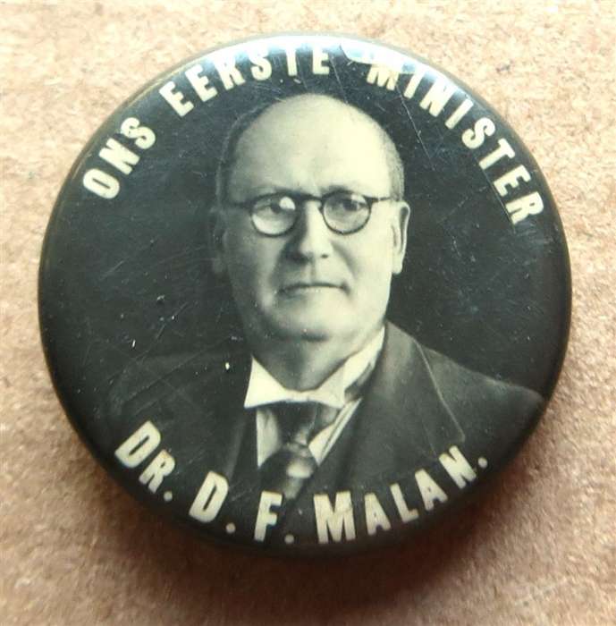Dr D.F Malan Vintage Badge
