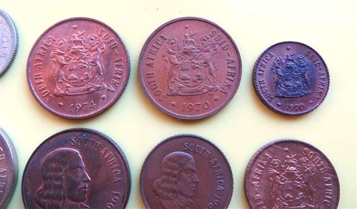 SA Union & RSA Assorted Coins - 2 x Silver 6d - 1 Bid for All