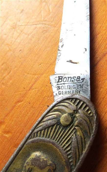 Pocket Knife - Malan/Hertzog/Strijdom/Verwoerd Suid Afrika 1910-60n Voorwaarts- Blade damaged