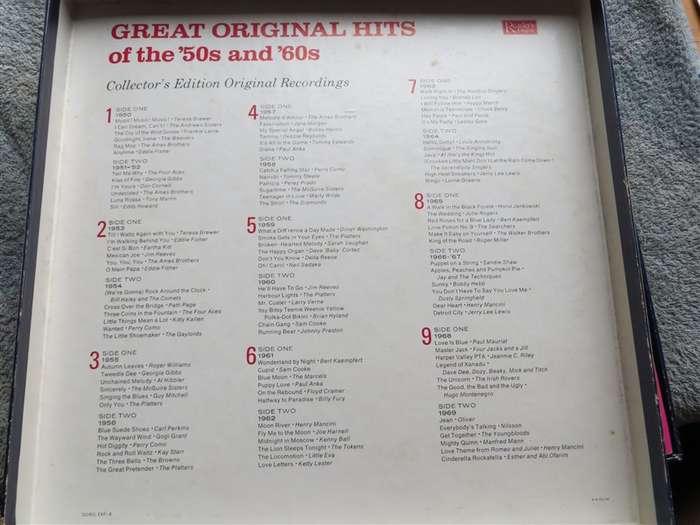 Music 0f the 50's & 60's - 9 x Vintage Vinyl LP Box Set - VG