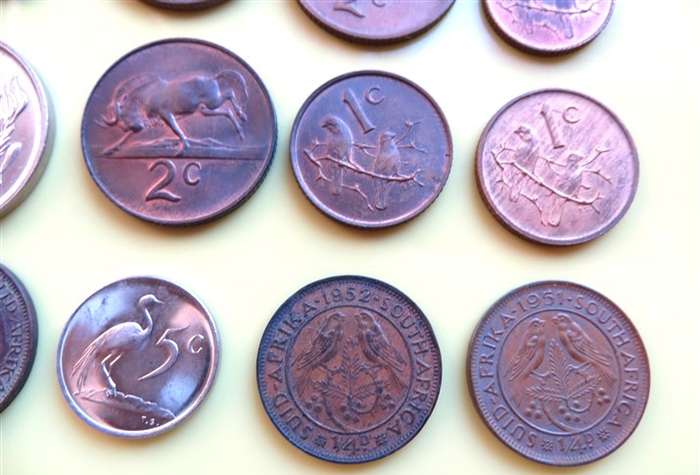 SA Union & RSA Assorted Coins - 2 x Silver 6d - 1 Bid for All
