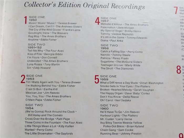 Music 0f the 50's & 60's - 9 x Vintage Vinyl LP Box Set - VG