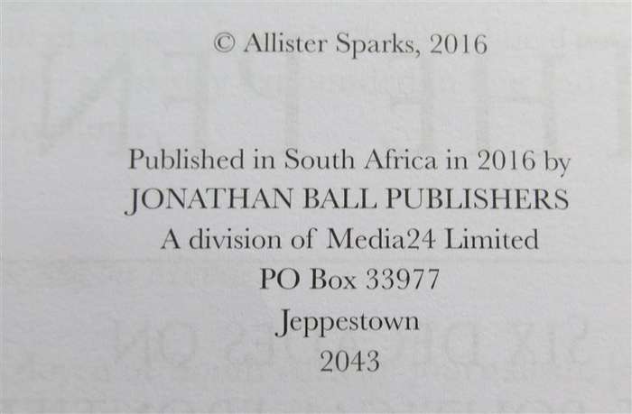 The Sword and the Pen - Allister Sparks - Signed Copy