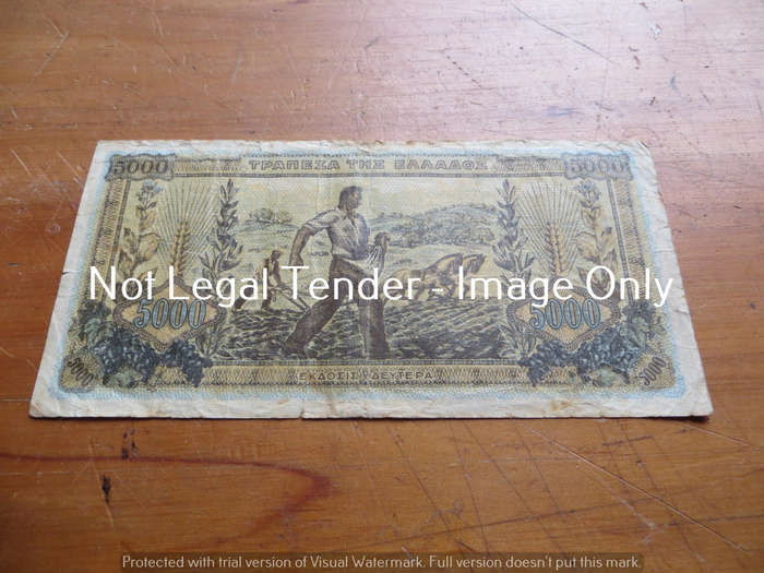 1942 Greece - 5000 Drachma Bank note